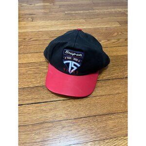 Vintage Snap-on Tools Mens Hat Cap One Size Black Leather 75 Years 1995 Logo